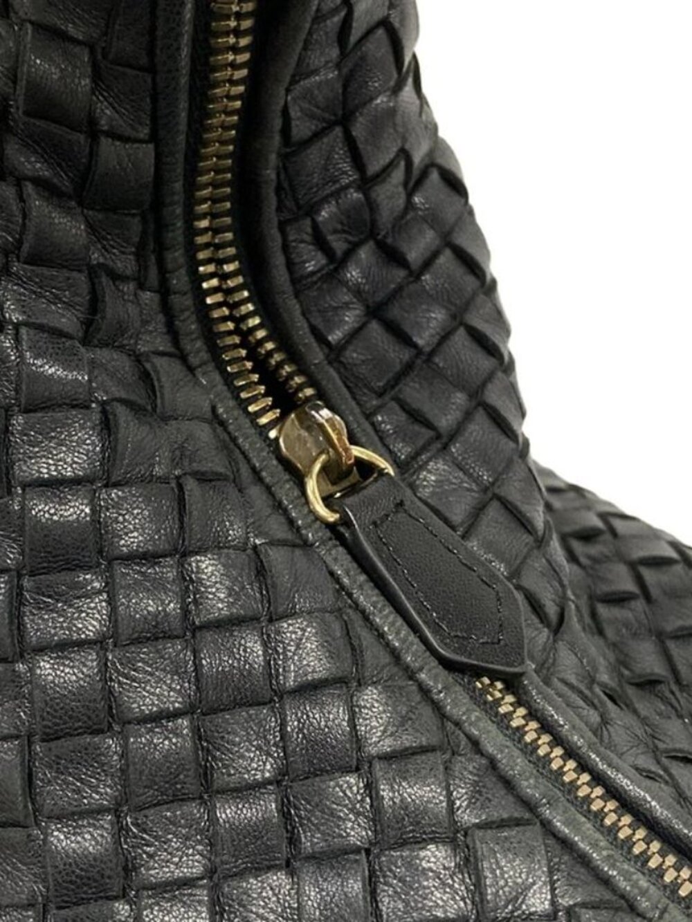 ★SOLD★ Bottega Veneta Shoulder Bag Sloane Intrecciato Black Leather - Picture 12 of 15